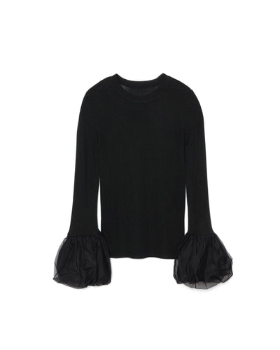 【SALE/50%0ff】Balloon Sleeve Tops [603365] black