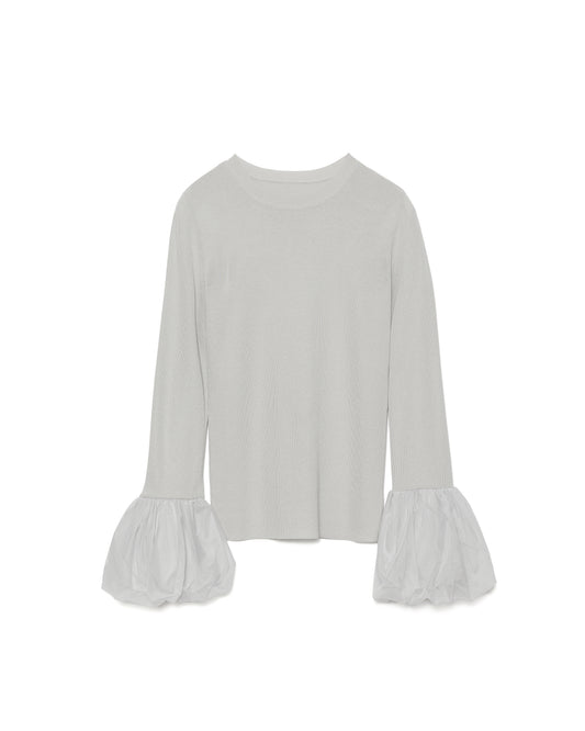 【SALE/50%0ff】Balloon Sleeve Tops [603365] light grey
