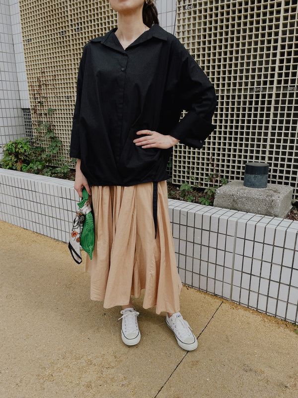 【Summer SALE!!】Balloon Shirt [603345] black(99)