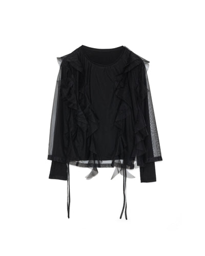 【SALE/50%0ff】Tulle Tops [603344] black