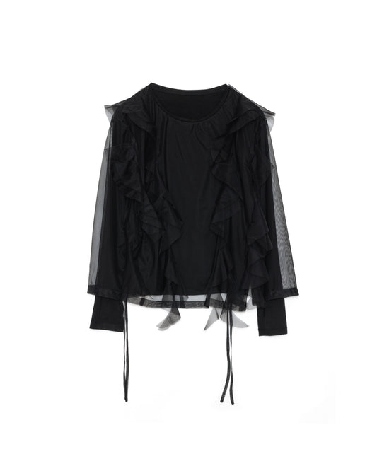 【SALE/50%0ff】Tulle Tops [603344] black