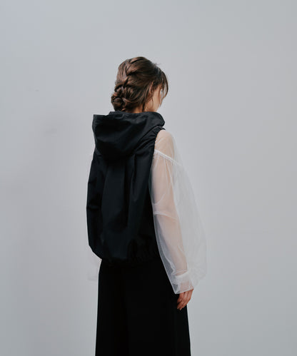 【Summer SALE!!】Hoodie Vest [603361] black(99)
