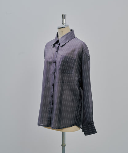 【SALE/50%0ff】Stripe Shirt [603370] charcoal