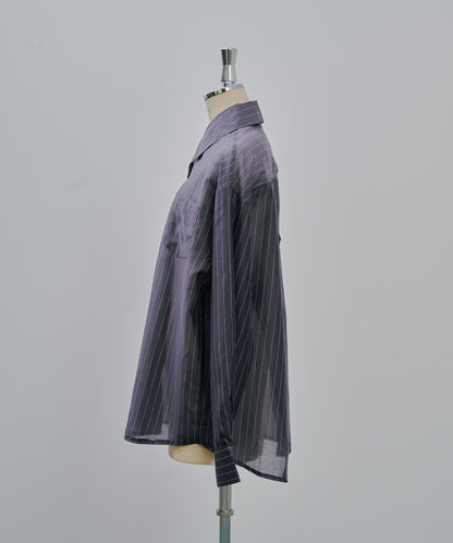 【SALE/50%0ff】Stripe Shirt [603370] charcoal