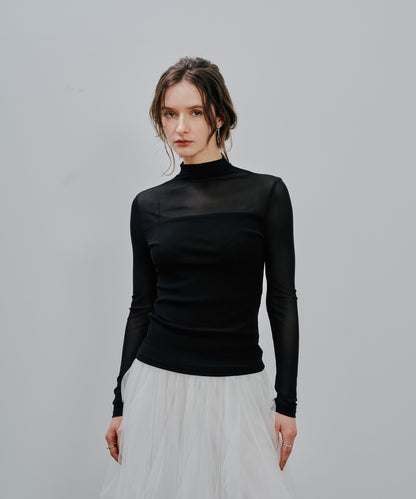 【Summer SALE!!】Sheer Tops [603369] black(99)