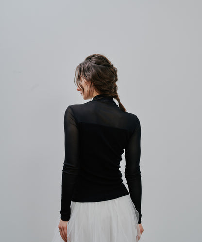 【Summer SALE!!】Sheer Tops [603369] black(99)
