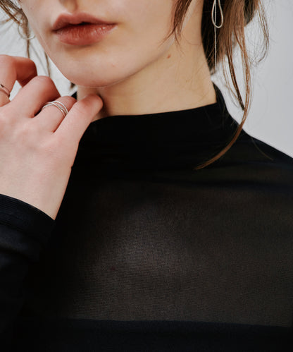 【Summer SALE!!】Sheer Tops [603369] black(99)