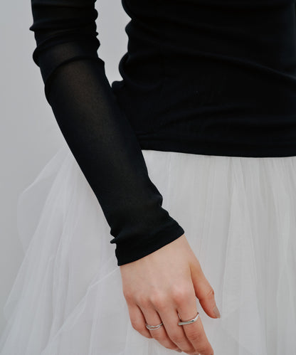 【Summer SALE!!】Sheer Tops [603369] black(99)