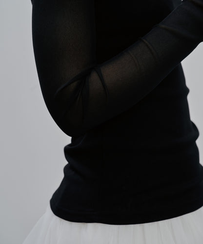 【Summer SALE!!】Sheer Tops [603369] black(99)