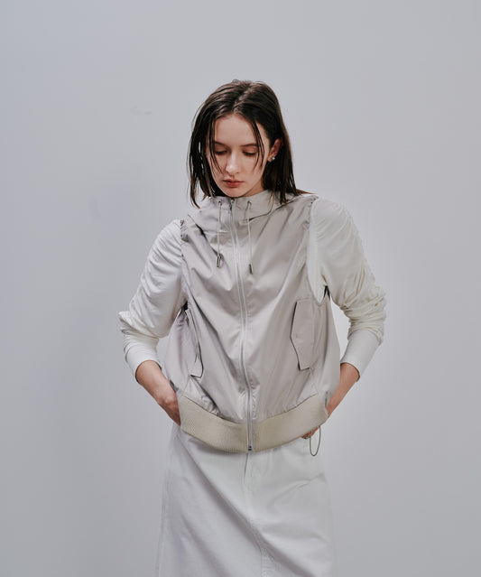 【SALE/50%0ff】Hoodie Vest [603361] beige