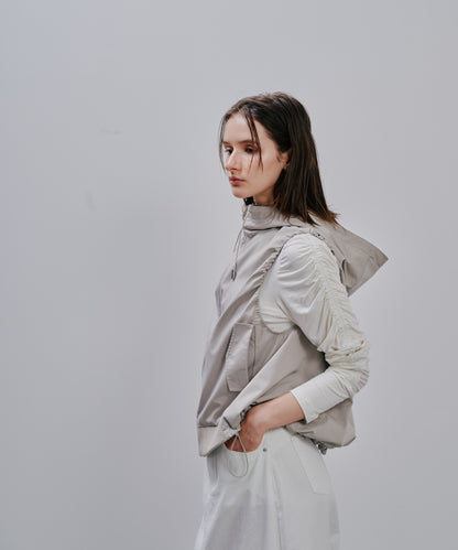 Hoodie Vest [603361] beige