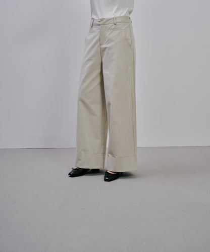 Chino Wide Pants [603385] ivory