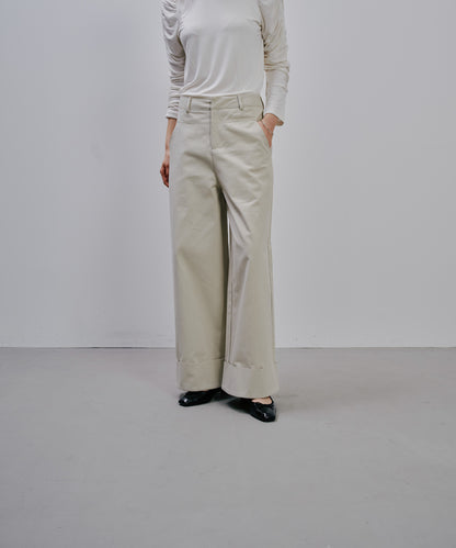 Chino Wide Pants [603385] ivory