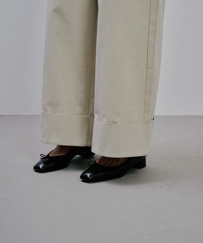 Chino Wide Pants [603385] ivory