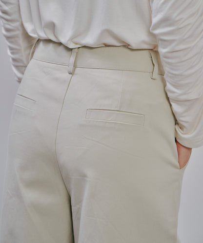 Chino Wide Pants [603385] ivory