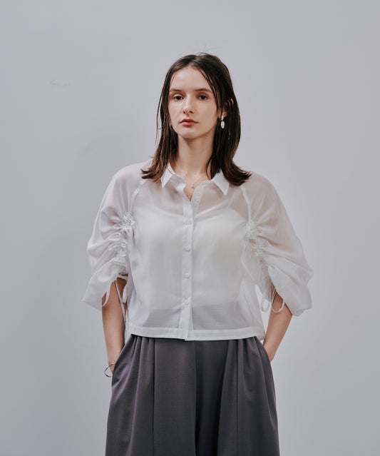 【SALE/50%0ff】Sheer Shirt [603353] off