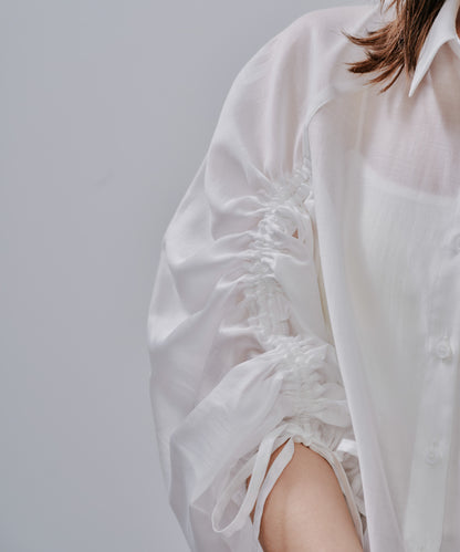 【SALE/50%0ff】Sheer Shirt [603353] off(01)