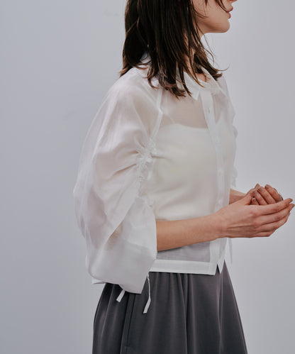 【SALE/50%0ff】Sheer Shirt [603353] off(01)