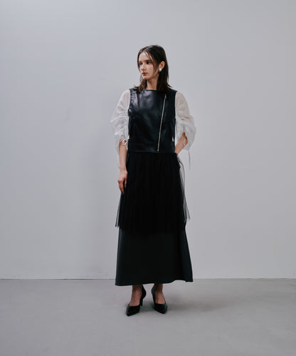 【SALE/50%0ff】Rider's Tulle Vest [603349] black