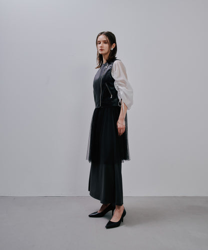 【SALE/50%0ff】Rider's Tulle Vest [603349] black