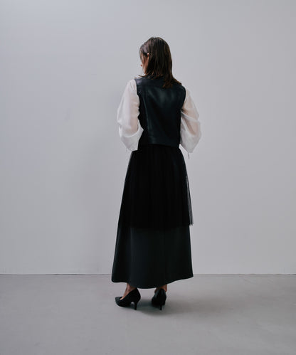【SALE/50%0ff】Rider's Tulle Vest [603349] black
