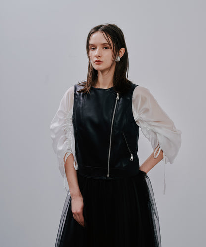 【SALE/50%0ff】Rider's Tulle Vest [603349] black