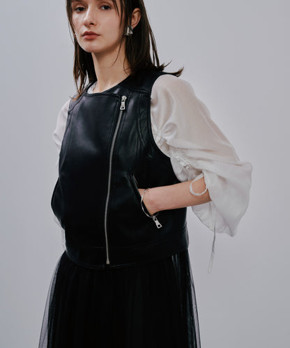 【SALE/50%0ff】Rider's Tulle Vest [603349] black