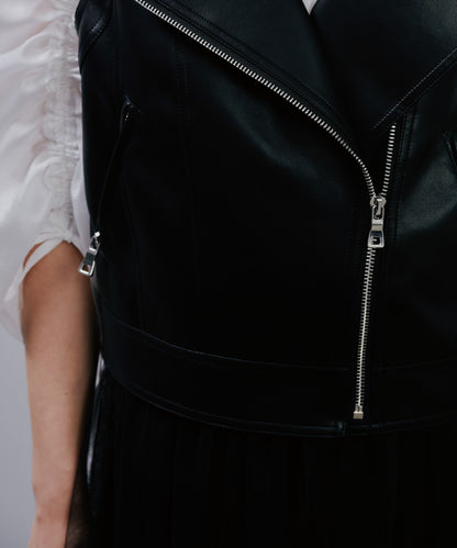 【SALE/50%0ff】Rider's Tulle Vest [603349] black