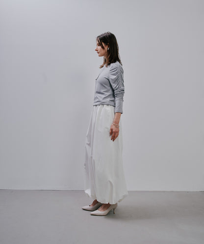 【SALE/50%0ff】Gather Sleeve Tops [603343] grey