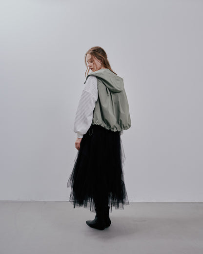 【SALE/50%0ff】Hoodie Vest [603361] light khaki