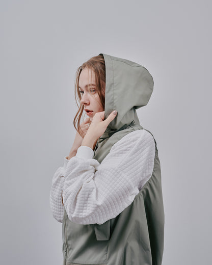 【SALE/50%0ff】Hoodie Vest [603361] light khaki
