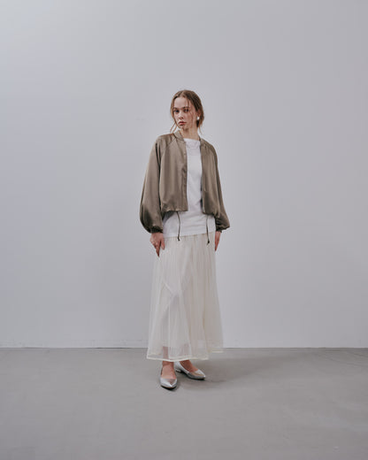 Zip Blouson [603342] mocha beige