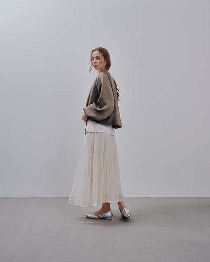 Zip Blouson [603342] mocha beige