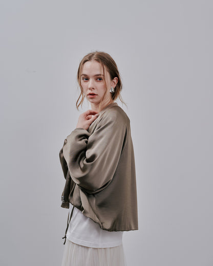 Zip Blouson [603342] mocha beige
