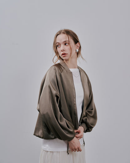 Zip Blouson [603342] mocha beige