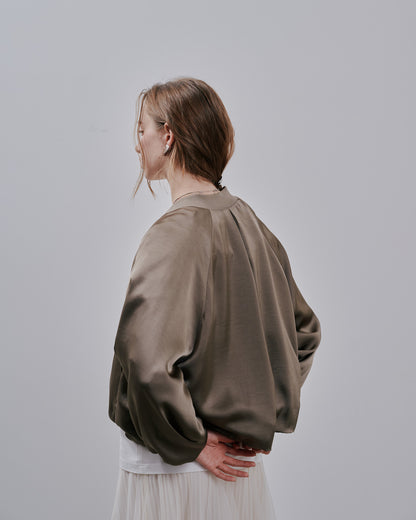 Zip Blouson [603342] mocha beige