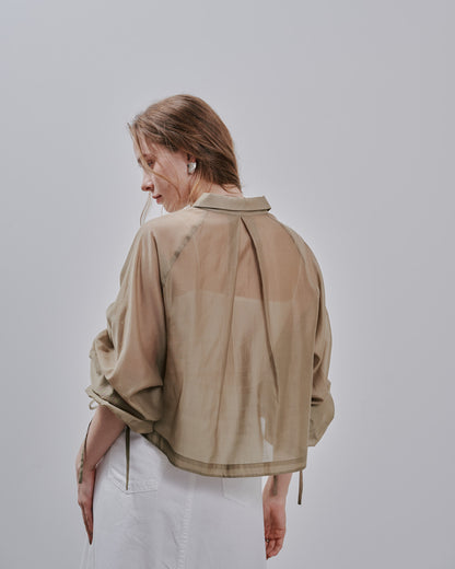 【SALE/50%0ff】Sheer Shirt [603353] beige