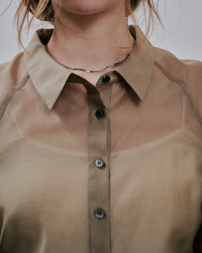 【SALE/50%0ff】Sheer Shirt [603353] beige