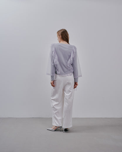 【SALE/50%0ff】Tulle Tops [603344] grey