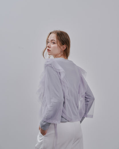 【SALE/50%0ff】Tulle Tops [603344] grey