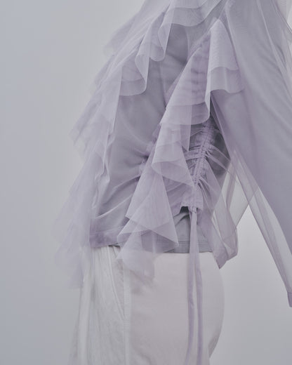 【SALE/50%0ff】Tulle Tops [603344] grey