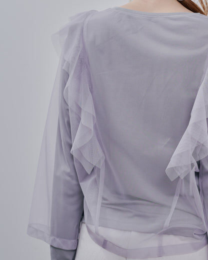 【SALE/50%0ff】Tulle Tops [603344] grey