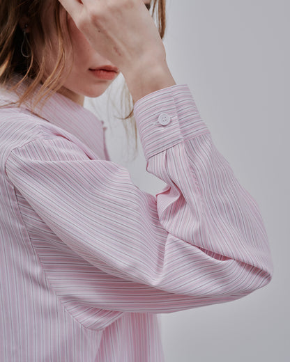 【SALE/50%0ff】Stripe shirt [603375] pink