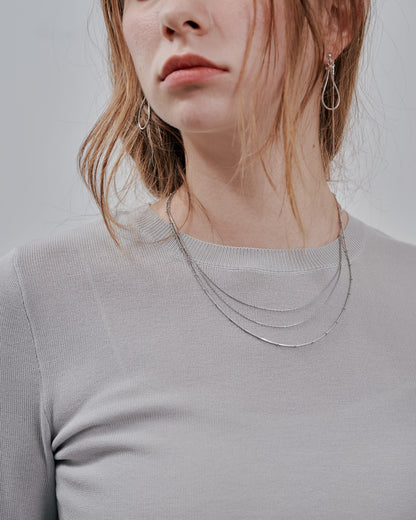 Balloon Sleeve Tops [603365] light grey