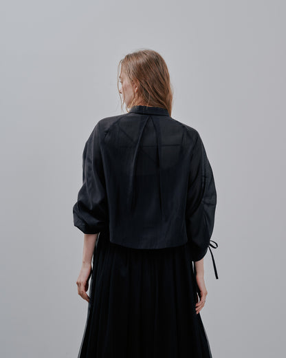 【Summer SALE!!】Sheer Shirt [603353] black(99)