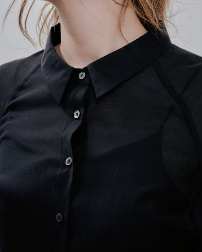 【Summer SALE!!】Sheer Shirt [603353] black(99)