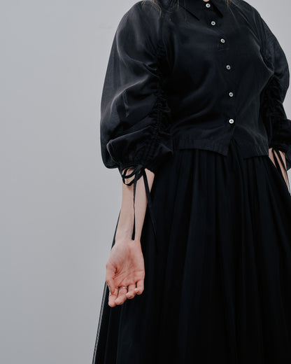 【Summer SALE!!】Sheer Shirt [603353] black(99)
