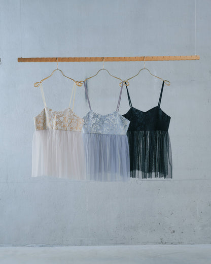 【SALE/50%0ff】Jacquard Bustier [603389] blue grey