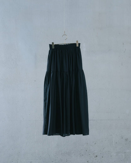 【SALE/50%0ff】Gather Tiered Skirt [603398] black