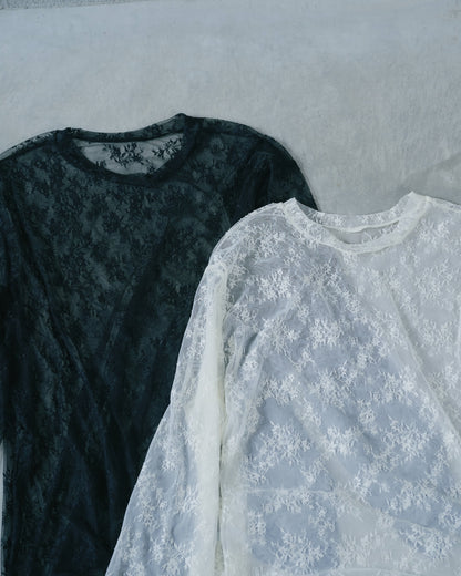 【SALE/50%0ff】Lace Tops [603368] black